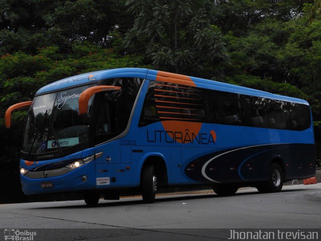 Litorânea Transportes Coletivos 5353 na cidade de São Paulo, São Paulo, Brasil, por Jhonatan Diego da Silva Trevisan. Número da foto: #4726801.