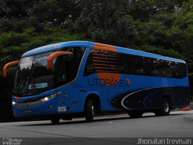 Litorânea Transportes Coletivos 5353 na cidade de São Paulo, São Paulo, Brasil, por Jhonatan Diego da Silva Trevisan. ID da foto: 4726801.