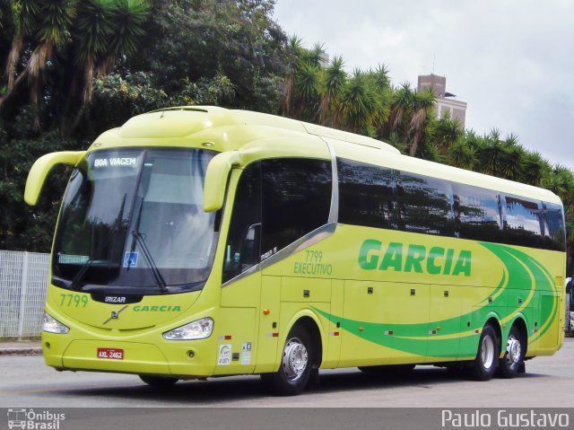 Viação Garcia 7799 na cidade de Curitiba, Paraná, Brasil, por Paulo Gustavo. Número da foto: #4748618.