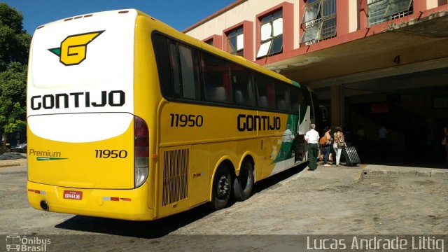 Empresa Gontijo de Transportes 11950 na cidade de Governador Valadares, Minas Gerais, Brasil, por Lucas Andrade Littig. ID da foto: 4748156.