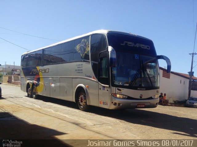 Sampaio Turismo 954 na cidade de Minas Novas, Minas Gerais, Brasil, por Josimar Gomes Simoes. Número da foto: #4748176.