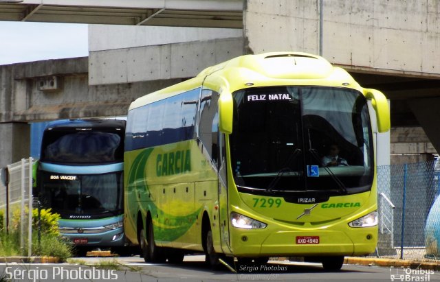 Viação Garcia 7299 na cidade de Campinas, São Paulo, Brasil, por Sérgio de Sousa Elias. ID da foto: 4750724.