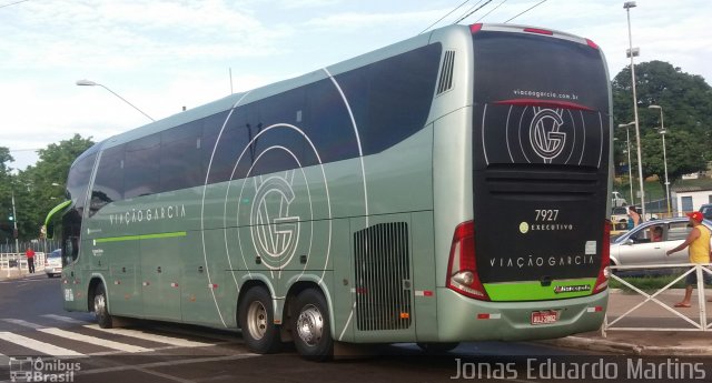 Viação Garcia 7927 na cidade de Ribeirão Preto, São Paulo, Brasil, por Jonas Eduardo Martins. Número da foto: #4751634.
