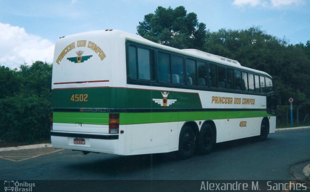 Expresso Princesa dos Campos 4502 na cidade de Ponta Grossa, Paraná, Brasil, por Alexandre M.  Sanches. ID da foto: 4753316.