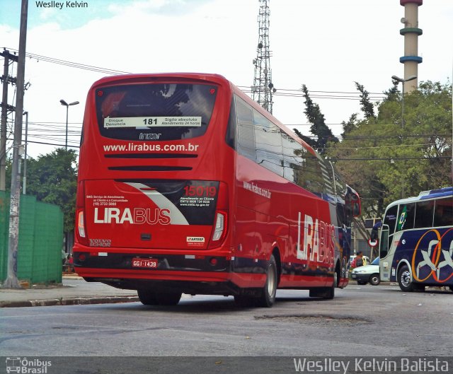 Lirabus 15019 na cidade de São Paulo, São Paulo, Brasil, por Weslley Kelvin Batista. ID da foto: 4751428.