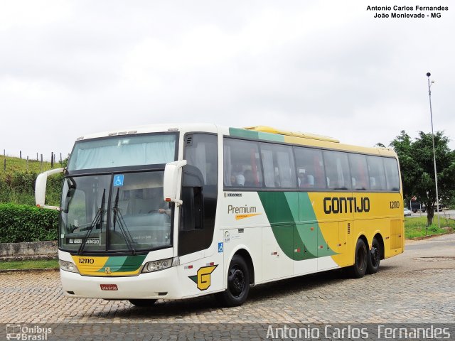 Empresa Gontijo de Transportes 12110 na cidade de João Monlevade, Minas Gerais, Brasil, por Antonio Carlos Fernandes. Número da foto: #4751477.