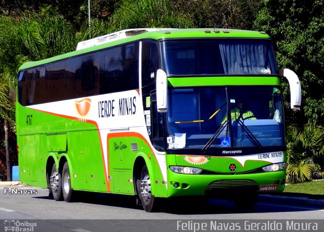 Viação Verde Minas 4767 na cidade de Aparecida, São Paulo, Brasil, por Felipe Navas Geraldo Moura . Número da foto: #4755502.