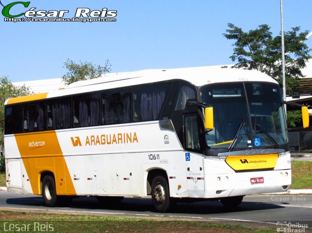 Viação Araguarina 10611 na cidade de Brasília, Distrito Federal, Brasil, por César Ônibus. ID da foto: 4755567.