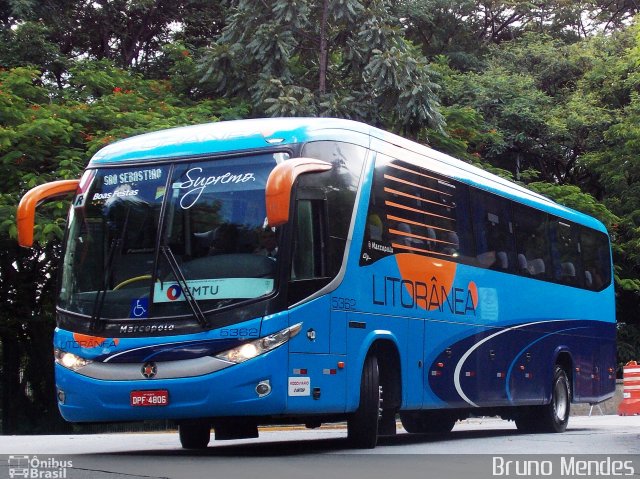 Litorânea Transportes Coletivos 5362 na cidade de São Paulo, São Paulo, Brasil, por Bruno Mendes. Número da foto: #4755700.