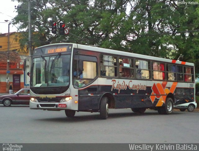 Rápido Campinas 2181 na cidade de Sorocaba, São Paulo, Brasil, por Weslley Kelvin Batista. ID da foto: 4753781.