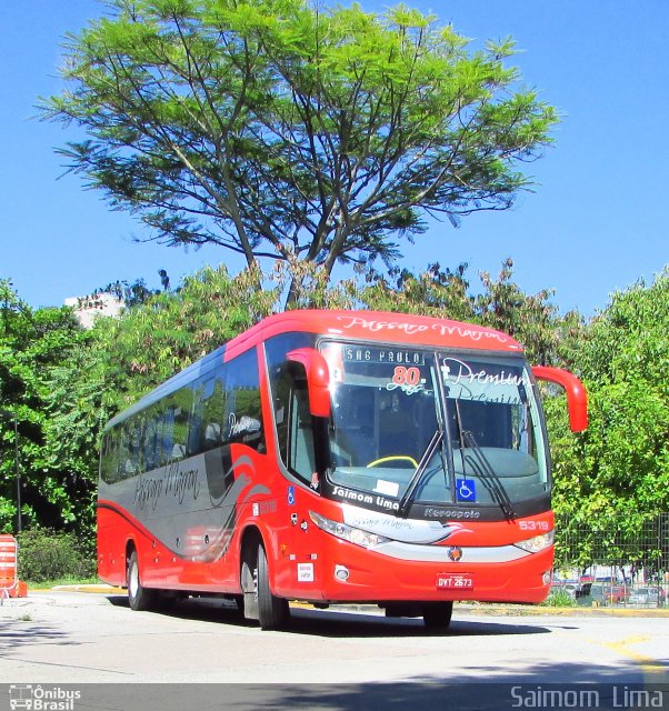 Empresa de Ônibus Pássaro Marron 5319 na cidade de São Paulo, São Paulo, Brasil, por Saimom  Lima. ID da foto: 4755307.