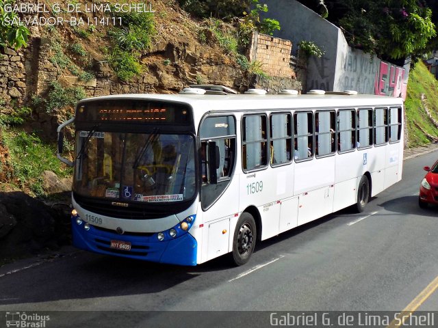 Concessionária Salvador Norte - CSN Transportes 11509 na cidade de Salvador, Bahia, Brasil, por Gabriel Giacomin de Lima. Número da foto: #4756724.