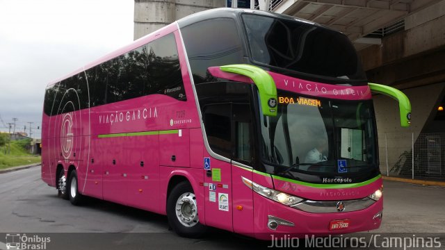 Viação Garcia 7229 na cidade de Campinas, São Paulo, Brasil, por Julio Medeiros. ID da foto: 4757758.