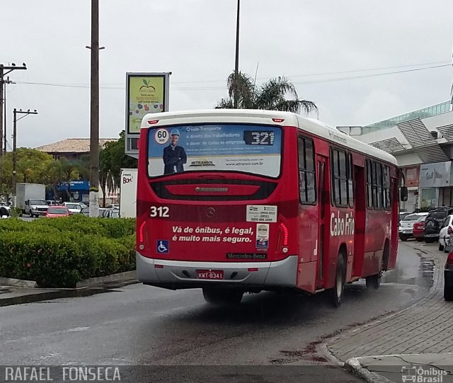 Auto Viação Salineira 312 na cidade de Cabo Frio, Rio de Janeiro, Brasil, por RAFAEL  JUNIO FONSECA. Número da foto: #4758181.