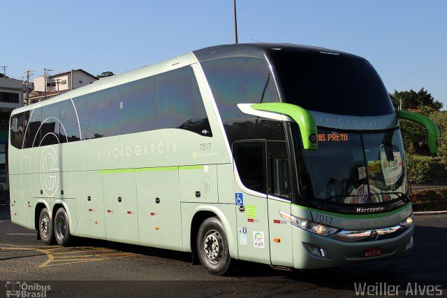 Viação Garcia 7017 na cidade de Bauru, São Paulo, Brasil, por Weiller Alves. ID da foto: 4757718.