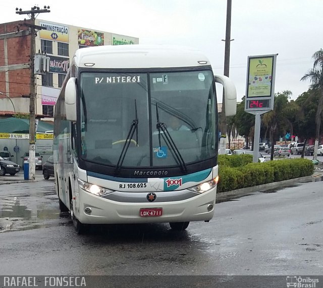 Auto Viação 1001 RJ 108.625 na cidade de Cabo Frio, Rio de Janeiro, Brasil, por RAFAEL  JUNIO FONSECA. ID da foto: 4758311.