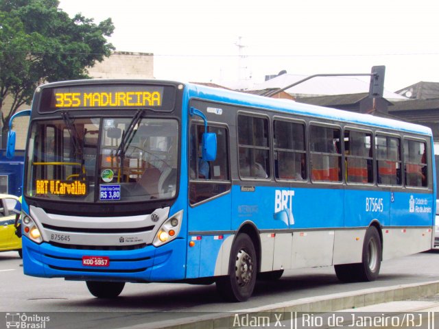 Viação Madureira Candelária B75645 na cidade de Rio de Janeiro, Rio de Janeiro, Brasil, por Adam Xavier Rodrigues Lima. Número da foto: #4759368.