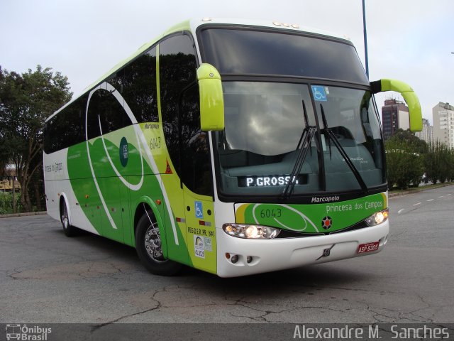 Expresso Princesa dos Campos 6043 na cidade de Curitiba, Paraná, Brasil, por Alexandre M.  Sanches. Número da foto: #4760179.