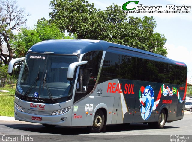 Real Sul Turismo 201673 na cidade de Brasília, Distrito Federal, Brasil, por César Ônibus. ID da foto: 4759445.