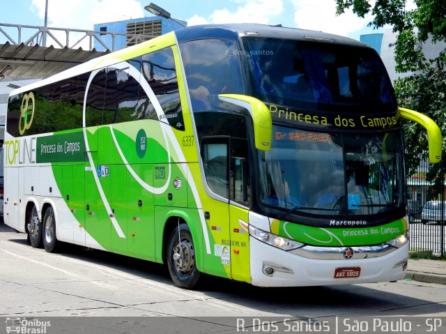 Expresso Princesa dos Campos 6337 na cidade de São Paulo, São Paulo, Brasil, por Rafael Santos. ID da foto: 4760888.