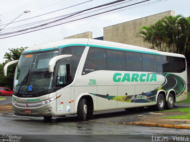 Viação Garcia 7926 na cidade de Apucarana, Paraná, Brasil, por Lucas Vieira. ID da foto: 4759869.