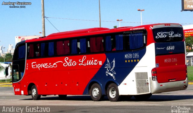 Expresso São Luiz 6840 na cidade de Goiânia, Goiás, Brasil, por Andrey Gustavo. Número da foto: #4759081.