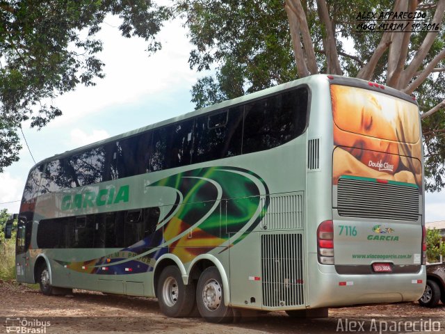 Viação Garcia 7116 na cidade de Mogi Mirim, São Paulo, Brasil, por Alex Aparecido. Número da foto: #4759554.