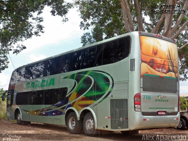 Viação Garcia 7116 na cidade de Mogi Mirim, São Paulo, Brasil, por Alex Aparecido. ID da foto: 4759554.