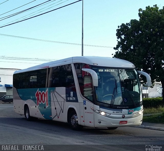 Auto Viação 1001 RJ 108.774 na cidade de Cabo Frio, Rio de Janeiro, Brasil, por RAFAEL  JUNIO FONSECA. ID da foto: 4762891.