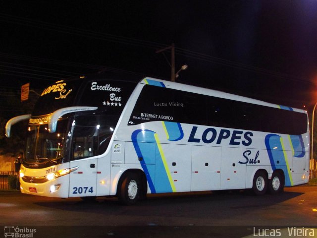 LopeSul Transportes - Lopes e Oliveira Transportes e Turismo - Lopes Sul 2074 na cidade de Presidente Prudente, São Paulo, Brasil, por Lucas Vieira. ID da foto: 4765870.