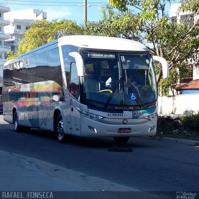 Auto Viação 1001 RJ 108.844 na cidade de Cabo Frio, Rio de Janeiro, Brasil, por RAFAEL  JUNIO FONSECA. ID da foto: 4764016.