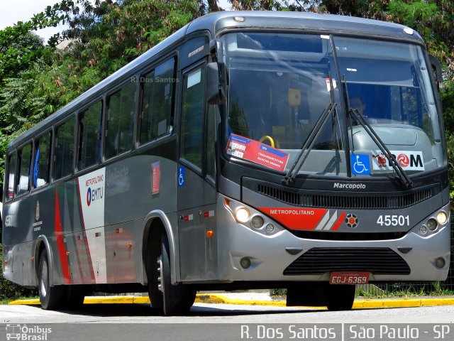 Empresa de Ônibus Pássaro Marron 45501 na cidade de São Paulo, São Paulo, Brasil, por Rafael Santos. Número da foto: #4764343.