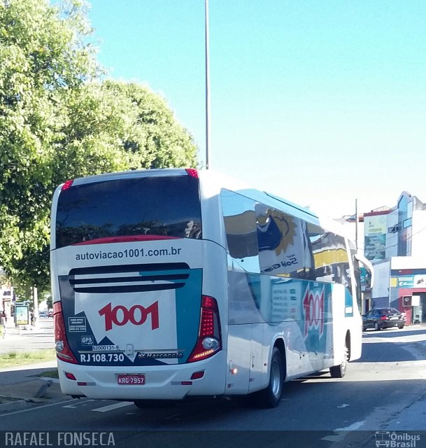 Auto Viação 1001 RJ 108.730 na cidade de Cabo Frio, Rio de Janeiro, Brasil, por RAFAEL  JUNIO FONSECA. ID da foto: 4764027.