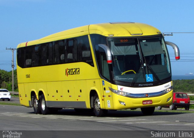 Kaissara - Viação Caiçara 15063 na cidade de Vila Velha, Espírito Santo, Brasil, por Saimom  Lima. ID da foto: 4767881.