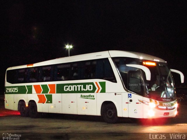 Empresa Gontijo de Transportes 21605 na cidade de João Monlevade, Minas Gerais, Brasil, por Lucas Vieira. Número da foto: #4767629.