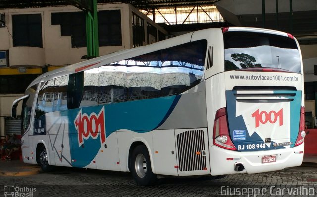 Auto Viação 1001 RJ 108.948 na cidade de Nova Friburgo, Rio de Janeiro, Brasil, por Giuseppe Carvalho. ID da foto: 4767466.