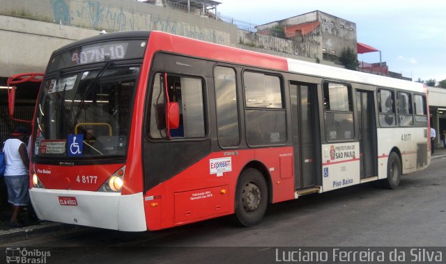 Express Transportes Urbanos Ltda 4 8177 na cidade de São Paulo, São Paulo, Brasil, por Luciano Ferreira da Silva. ID da foto: 4770850.