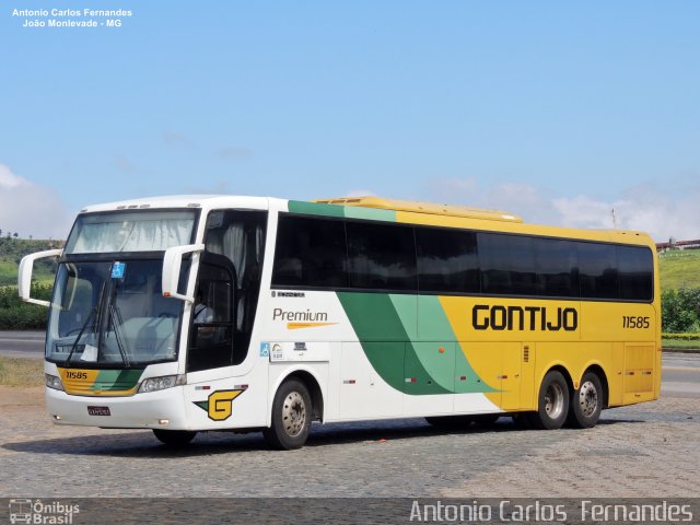 Empresa Gontijo de Transportes 11585 na cidade de João Monlevade, Minas Gerais, Brasil, por Antonio Carlos Fernandes. ID da foto: 4769200.