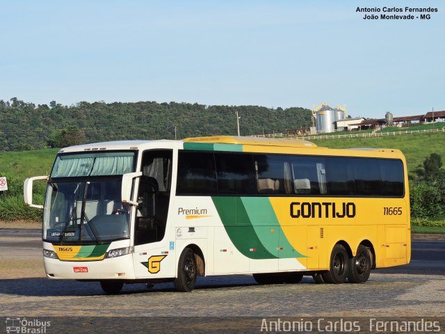 Empresa Gontijo de Transportes 11665 na cidade de João Monlevade, Minas Gerais, Brasil, por Antonio Carlos Fernandes. Número da foto: #4769240.