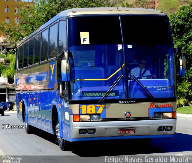 Transporte e Turismo Bonini 187 na cidade de Aparecida, São Paulo, Brasil, por Felipe Navas Geraldo Moura . Número da foto: #4772866.
