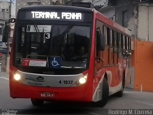 Himalaia Transportes > Ambiental Transportes Urbanos 4 1837 na cidade de São Paulo, São Paulo, Brasil, por Jonathan  Aguiar Correa. Número da foto: #4773728.