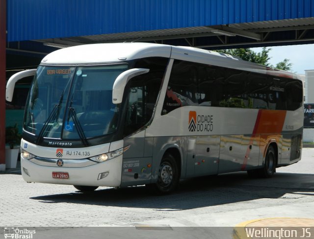 Viação Cidade do Aço RJ 174.135 na cidade de Resende, Rio de Janeiro, Brasil, por Wellington de Jesus Santos. Número da foto: #4772672.