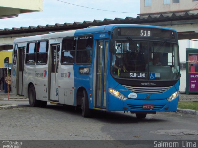 Metropolitana Transportes e Serviços 11101 na cidade de Vila Velha, Espírito Santo, Brasil, por Saimom  Lima. ID da foto: 4773154.