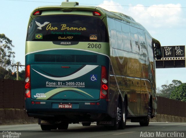 Asa Branca Turismo 2060 na cidade de Belo Horizonte, Minas Gerais, Brasil, por Adão Raimundo Marcelino. ID da foto: 4729475.