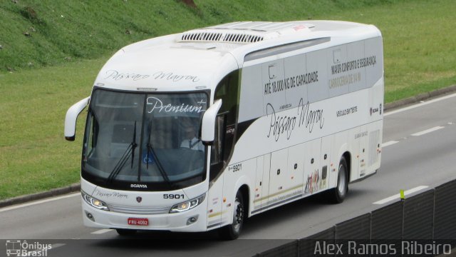 Empresa de Ônibus Pássaro Marron 5901 na cidade de Taubaté, São Paulo, Brasil, por Alex Ramos Ribeiro. ID da foto: 4729881.