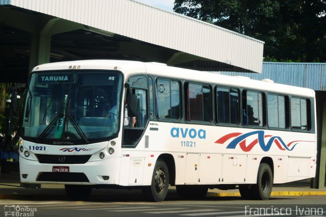 AVOA - Auto Viação Ourinhos Assis 11021 na cidade de Assis, São Paulo, Brasil, por Francisco Ivano. ID da foto: 4727294.