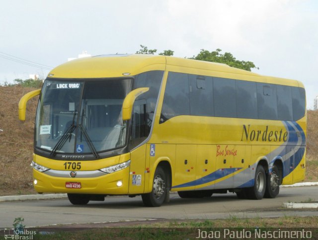 Viação Nordeste 1705 na cidade de Natal, Rio Grande do Norte, Brasil, por Joao Paulo Nascimento Silva. Número da foto: #4729453.