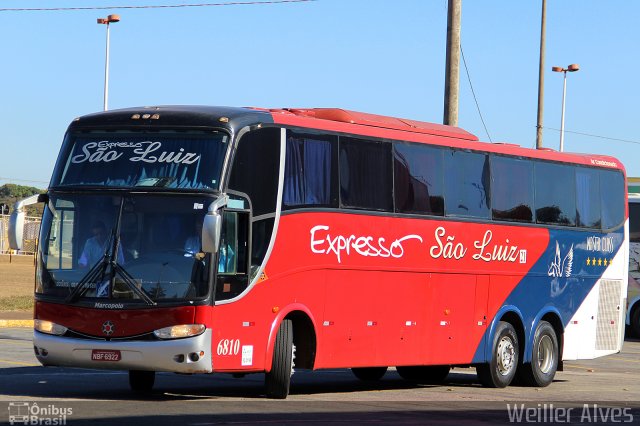 Expresso São Luiz 6810 na cidade de Goiânia, Goiás, Brasil, por Weiller Alves. ID da foto: 4775986.