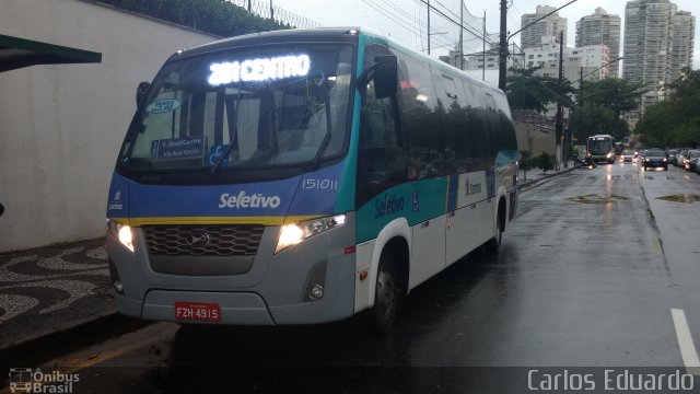 Guaiúba Transportes 151011 na cidade de Santos, São Paulo, Brasil, por Carlos Eduardo. Número da foto: #4777379.