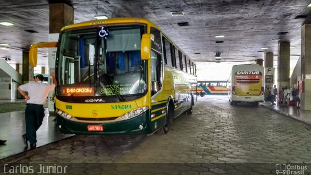 Viação Sandra 1700 na cidade de Belo Horizonte, Minas Gerais, Brasil, por Carlos Souza. ID da foto: 4777143.